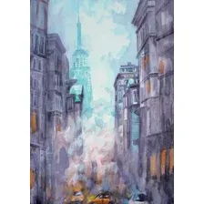 Картина Stamprint Фиолетовый город АT008 (85x60)