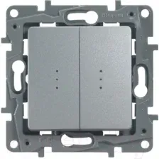 Выключатель Legrand Etika 672416 (алюминий)