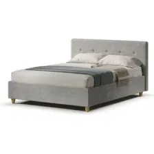 Кровать Sonit Mira 140x200 шенилл Eclipse (07 светло-серый)