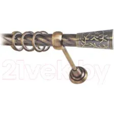 Карниз для штор Lm Decor Византия 066 1р витой 25мм (антик, 2.4м)