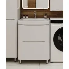 Symbolite Тумба под умывальник Бергамо мини 60 Люкс Plus 2 ящика (белый)