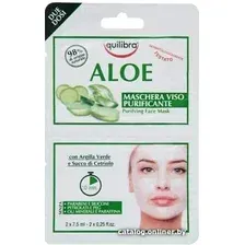Equilibra Маска для лица кремовая Aloe очищающая (2x7.5 мл)