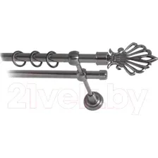 Карниз для штор Lm Decor Веер 006 2р гладкий (антрацит, 4м)