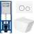 Унитаз подвесной с инсталляцией Saniteco KW-9004W + 63535 + S-IN-MZ-LINK_PRO