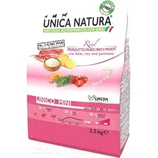 Сухой корм для собак Unica Natura Mini ветчина, рис, картофель (2.5кг)