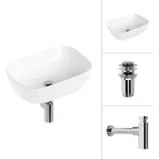 Умывальник Lauter 21493A + клапан 21190CH + сифон 21635CH (хром)