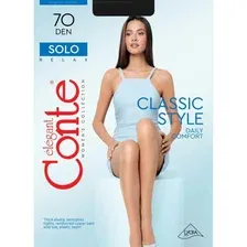 Колготки женские CONTE Solo, nero, размер 3, 70 ден