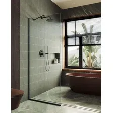 Душевая стенка MaybahGlass 99x195 MGD-1352-6у (прозрачное стекло/черный)