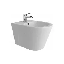 Подвесное биде CeramicaNova Forma CN3012 с донным клапаном (белый)