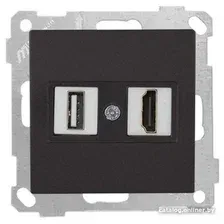 Розетка HDMI Mutlusan 2100-459-0184 (черный)