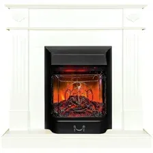 Каминокомплект Смолком Brighton STD-ASP + Majestic-S LUX BL LT (белый ваниль)