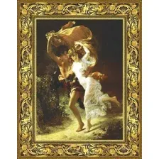 Картина Декарт Бегущие от грозы Итальянский художник 8Л0229 (в раме)