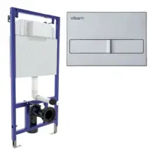 Инсталляция для унитаза Visam Slim 525 с кнопкой L2 матовый хром EX-040212