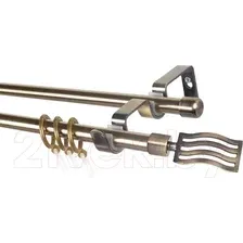 Карниз Lm Decor Лайт  Цилиндр Ø25/16мм, двухрядный 1,6м, АНТИК