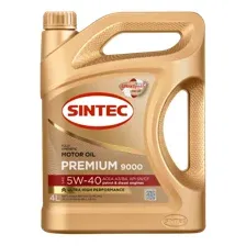 Моторное масло SINTEC PREMIUM 9000 5W-40 ACEA A3/B4 API SN/CF, 4л / 600107