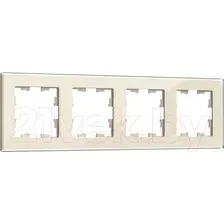 Рамка для выключателей и розеток IEK Brite BR-M42-G-K10 (ванильный)