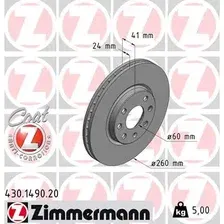 Тормозной диск ZIMMERMANN 430.1490.20 вентилируемый , передняя ось