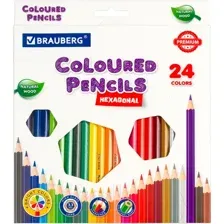 Набор цветных карандашей BRAUBERG Premium 181658 (24 цв)