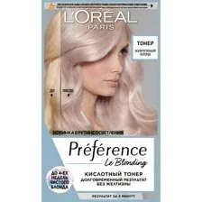 Тонер для волос L'OREAL Paris Preference кислотный, тон платиновый блонд