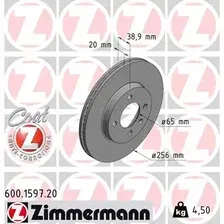 Тормозной диск ZIMMERMANN 600.1597.20 вентилируемый , передняя ось