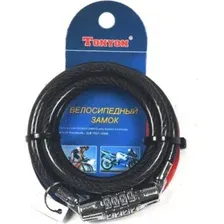 Тросовый велосипедный замок Tonyon 8x900 519C-0890F (черный)