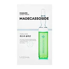 Маска для лица тканевая Missha Mascure Rescue Solution Sheet Mask Madecassoside противовоспал. (28мл)