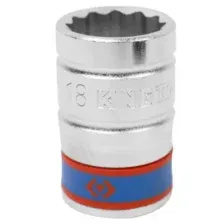 Головка торцевая стандартная двенадцатигранная 1/2', 18 мм KING TONY 433018M