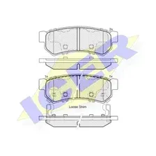 Тормозные колодки дисковые задняя ось ICER 182058-203
