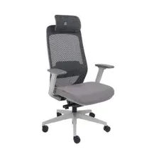 Кресло офисное AksHome Spirit (темно-серая сетка/серая ткань/серый полиамид)