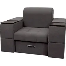 Кресло-кровать Сириус Лидер-13 НПБ 135x110 (Eva 24 велюр темно-серый)