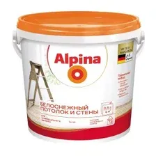 Краска ВД ALPINA Белоснежный потолок и стены 0,9 л (948106826)