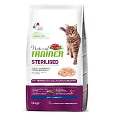 Корм Trainer Natural Adult Sterilised (Белое мясо) для кошек 300 г