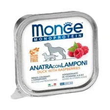 Влажный корм Monge Dog Natural Monoprotein Fruits для собак, паштет из утки с малиной, ламистер 150 г