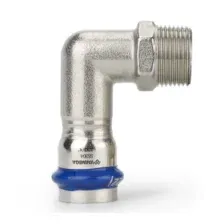 Угольник раструбный Varmega Inox Press с наружной резьбой 22x3/4"