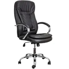 офисное компьютерное кресло AksHome Richard New Chrome, черный