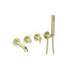 Смеситель встраиваемый Deante Silia Gold BR BQS R18P для ванны и душа (брашированное золото)