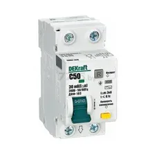 Дифавтомат DEKRAFT ДИФ-103 1Р+N С50 тип АС 30мА 4,5кА (16057DEK)