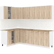 Готовая кухня Кортекс-мебель Корнелия Лира 1.5x2.5 (дуб сонома/мадрид)