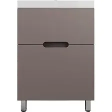 Symbolite Тумба под умывальник Матис 60 2 ящика (напольная, тауп темный)
