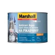 Грунт-эмаль 3 в1 Marshall Anticorr Aqua 0,5 полуглянцевая белая BW