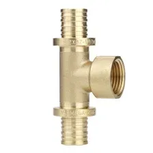 Тройник латунный Varmega Slide-fit с внутренней резьбой 25х3/4