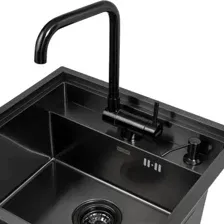 Мойка Arfeka AF 520х490+AF FSS304+ZP DS Black