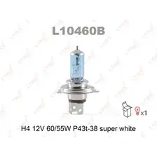 Автолампа галогенная P43t LYNXAUTO L10460B H4 12