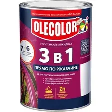 Грунт-эмаль Olecolor 3 в 1 по ржавчине 0.4 кг (коричневый 8017)