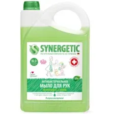 Мыло жидкое Synergetic Антибактериальное для кухни и мытья рук лемонграсс и мята (3.5л)