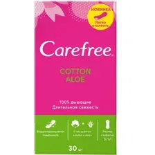Прокладки ежедневные Carefree Cotton Aloe (30 шт)