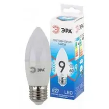 Лампа светодиодная стандарт ECO LED B35-10W-840-E27 ЭРА QX диод, свеча, 9Вт, нейтр, E27