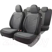 Комплект чехлов для сидений Autoprofi Linen LIN-1505 BK/D.GY