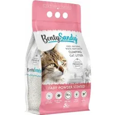 Бентонитовый наполнитель BentySandy Baby Powder + Color Granules, комкующийся, 5 л
