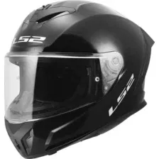 Мотошлем LS2 FF820 Rapid III Solid (XXL, черный глянцевый)